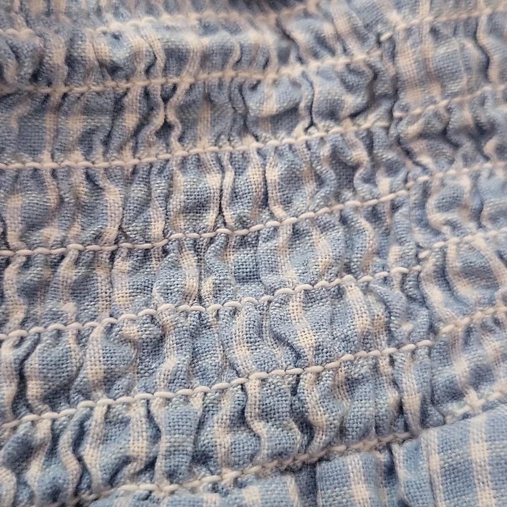 Blue plaid skirt